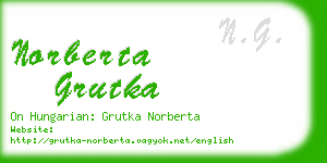 norberta grutka business card